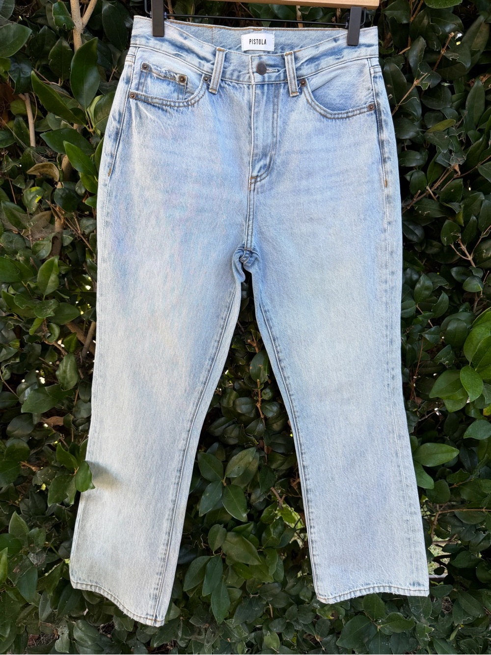 pistola Light Blue High-Rise Straight Jeans